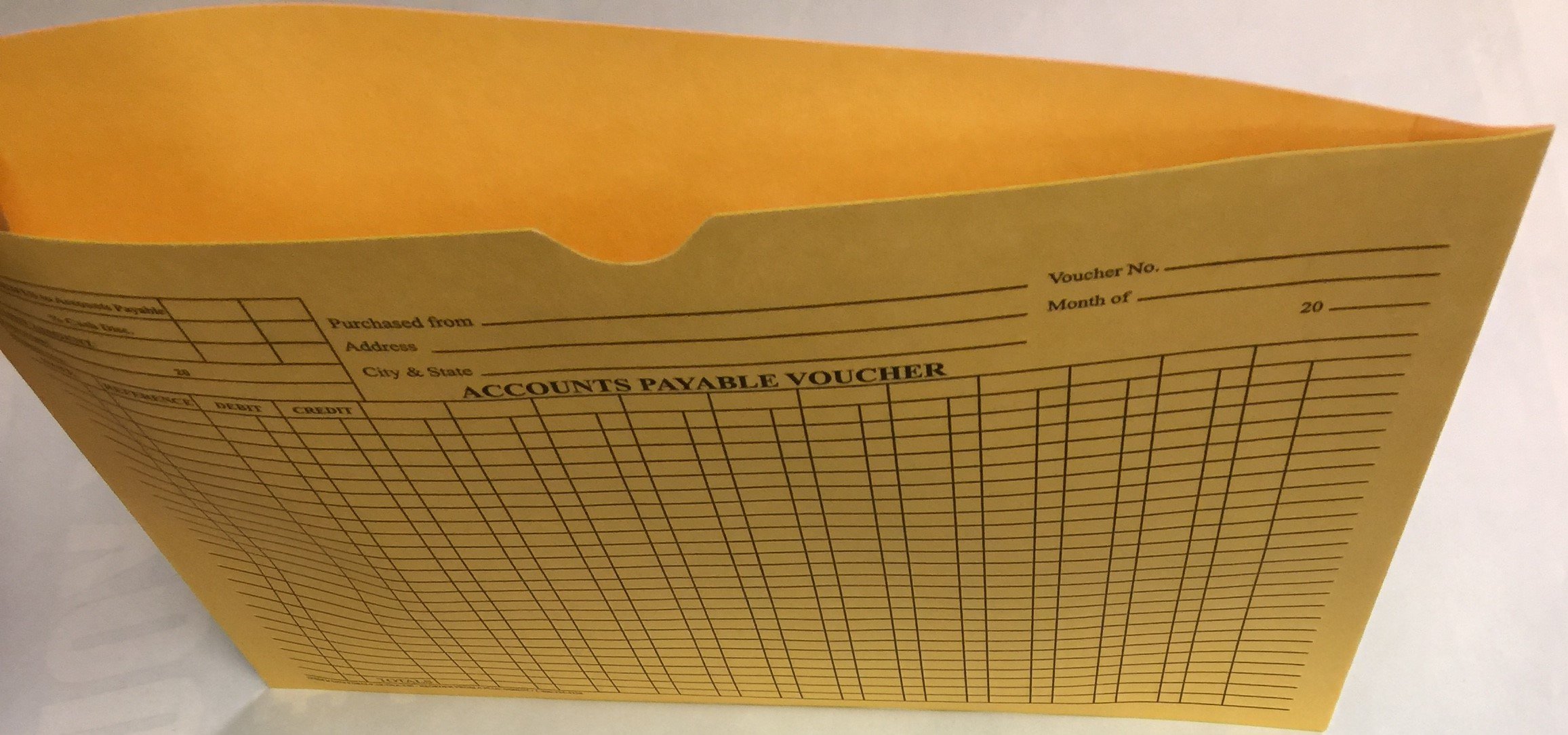 Accounts Payable Voucher Envelopes - Buff Color (500 per Box) | Secure Business Document Storage for Invoices & Receipts