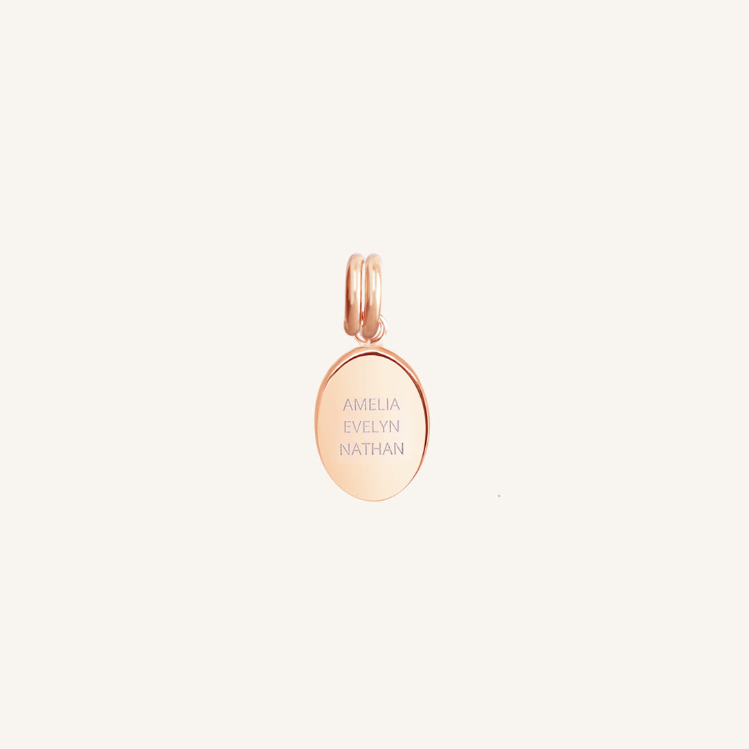 Personalized Engravable Petite Oval Charm - Custom Name Necklace for Women, Gift for Mom, Daughter, Best Friend - Perfect for Anniversaries, Birthdays & Special Occasions