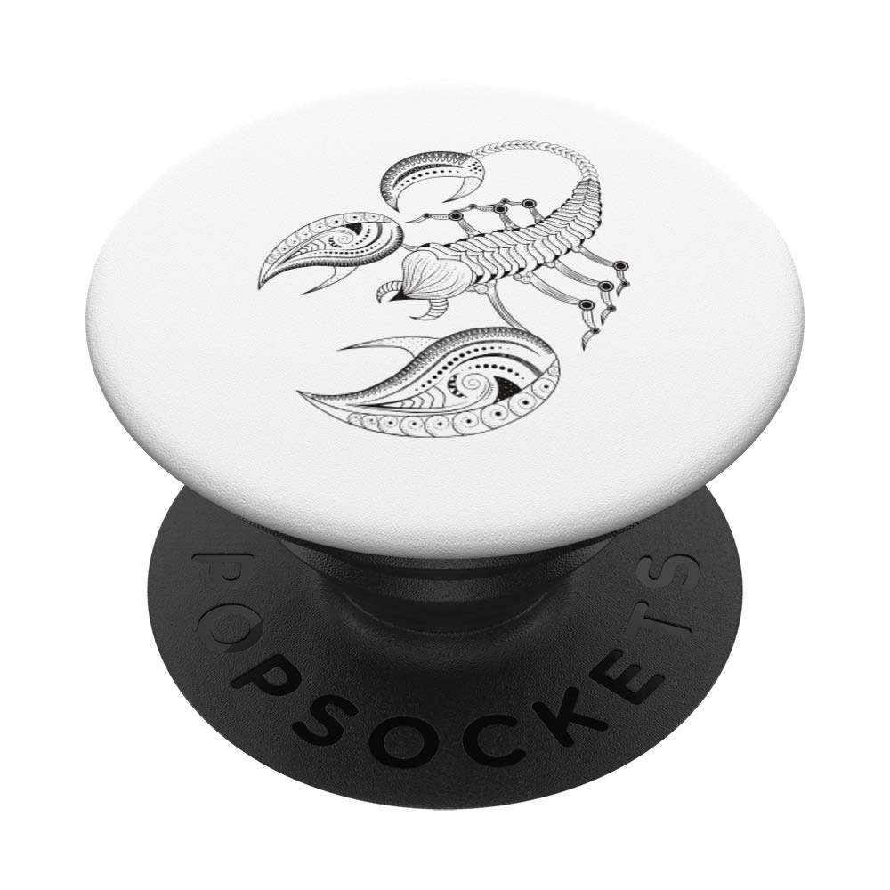 Scorpio Zodiac Horoscope Astrology Sign PopSockets PopGrip - Interchangeable Phone & Tablet Stand with Swappable Top (Perfect for Galaxy, iPhone, iPad) | Great for Daily Use, Work, Travel & Selfie Taking