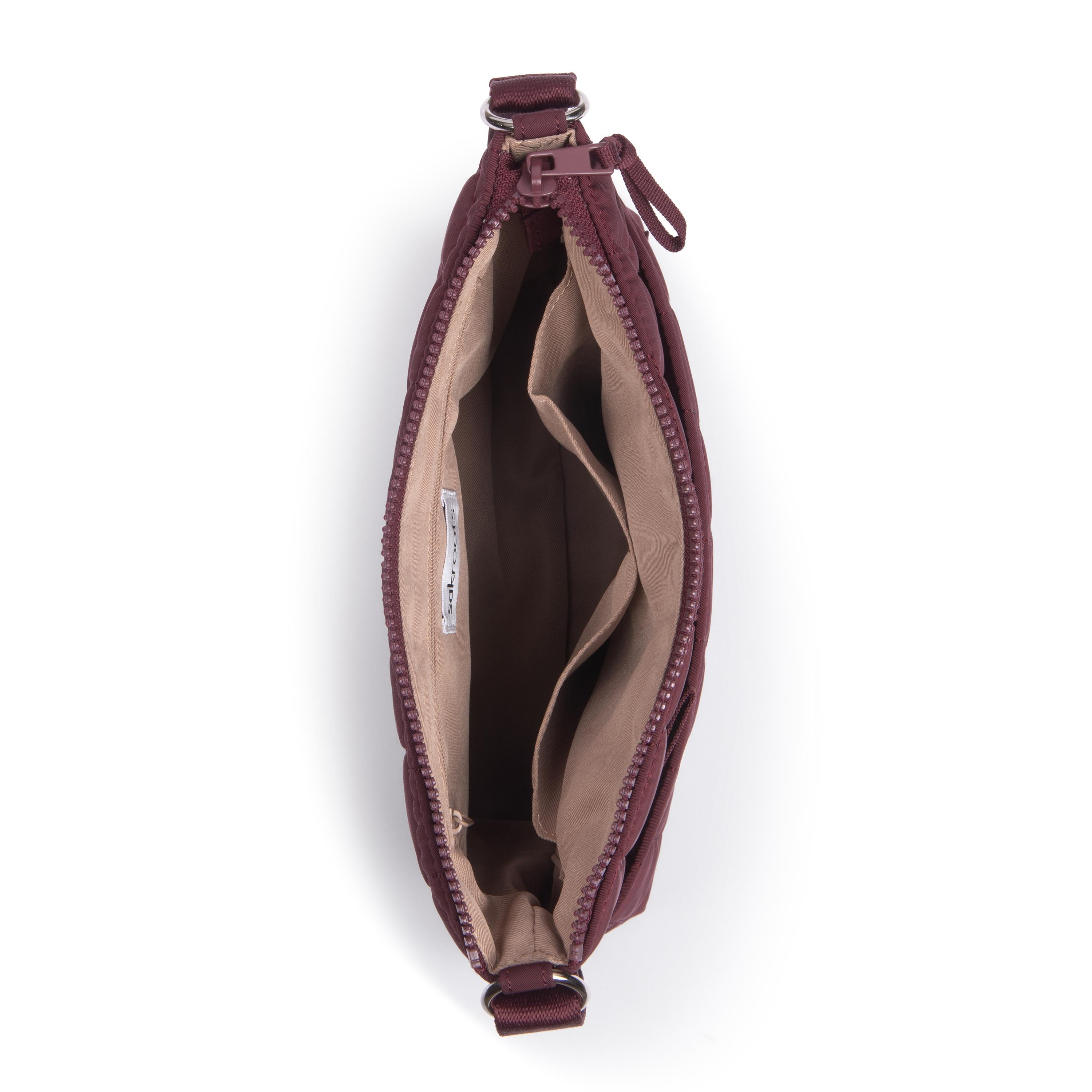 Eco-Friendly Crossbody Bag - Black Cherry Woven Quilted Design for Women | Perfect for Daily Use, Travel & Shopping