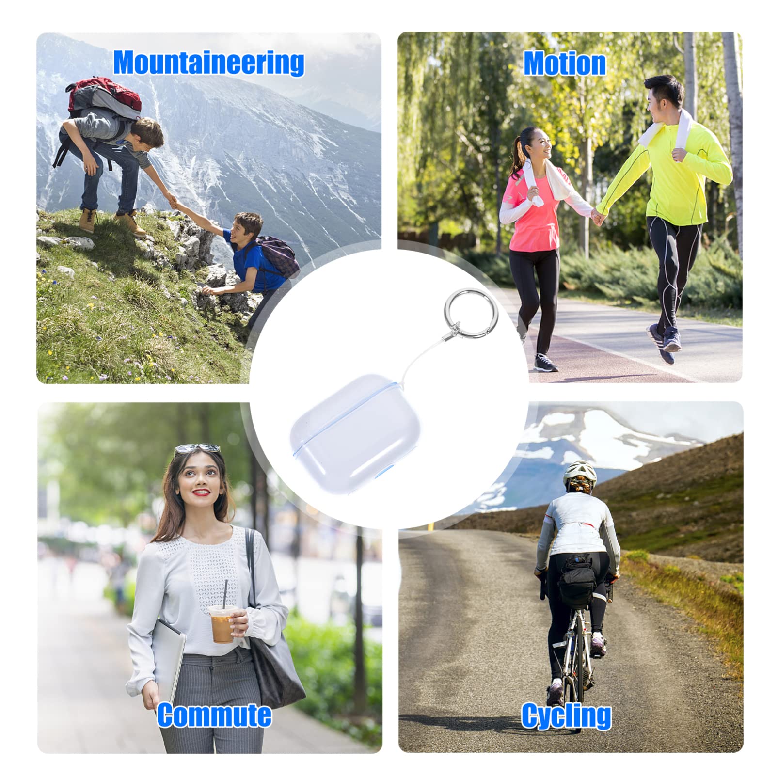 Uonlytech 5-Pack Premium Earphone Case - Durable Headset & Earbud Protector with Fashion Design - Stylish Storage Box for AirPods, Wireless Earbuds & Headphones (Perfect for Travel, Gym & Daily Use)