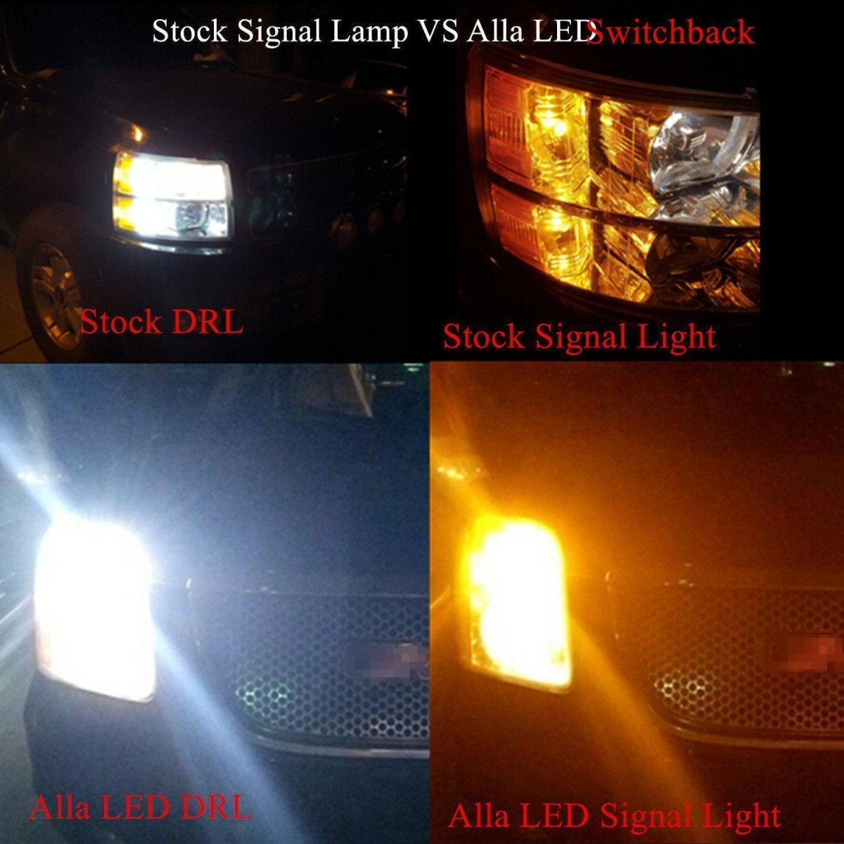 2357 1157 LED Switchback Bulbs - 6000K White/Amber Yellow Turn Signal Lights for Cars, Trucks, SUVs - Durable & Bright for Daytime & Nighttime Driving