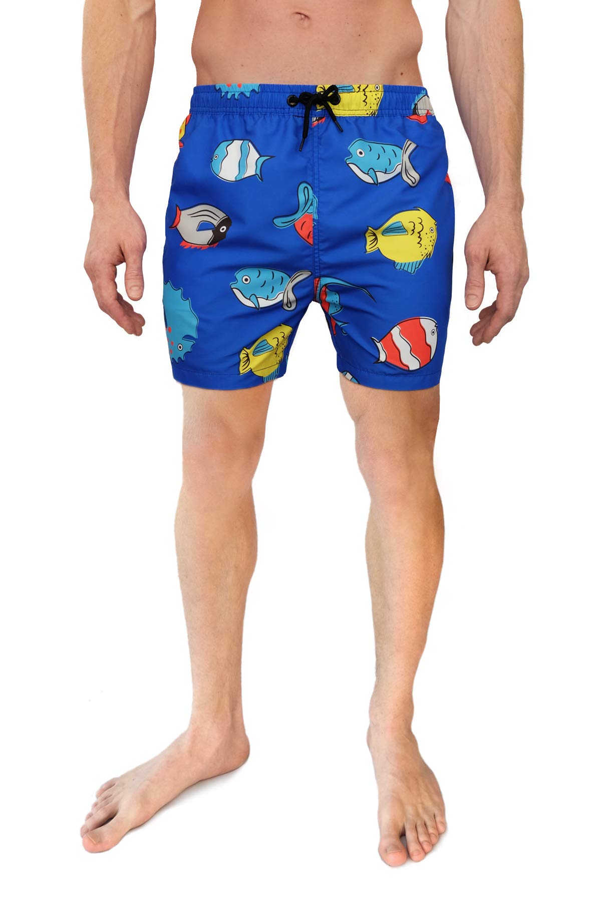Retro Style Men's Swim Trunks - Quick Dry Beach Shorts with Mesh Lining for Swimming, Surfing & Summer Vacation | Cabana Bro Men's Board Shorts