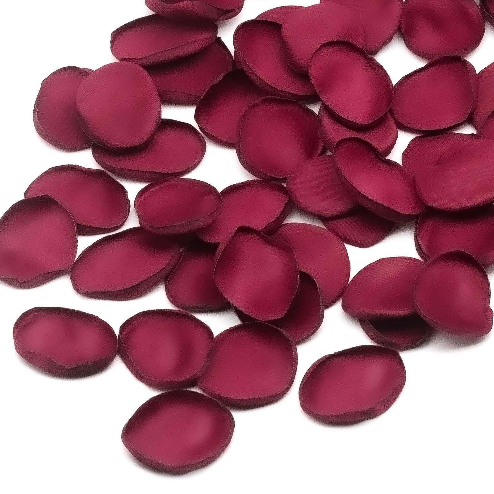 200Pcs Burgundy Artificial Rose Petals - Realistic Silk Flower Petals for Wedding Aisle Decor, Flower Girl Basket, Table Centerpieces, Party Confetti & Home Decoration | Perfect for Wedding, Baby Shower, Anniversary & Romantic Events