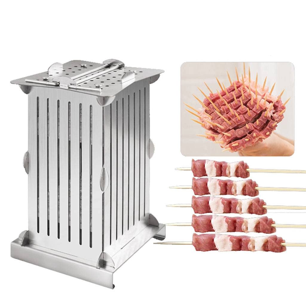 SINKITA Stainless Steel Kebab Skewer Maker - Fast 49 Skewers for BBQ, Shish Kabob & Grilling | Perfect for Backyard Parties, Camping & Outdoor Cooking