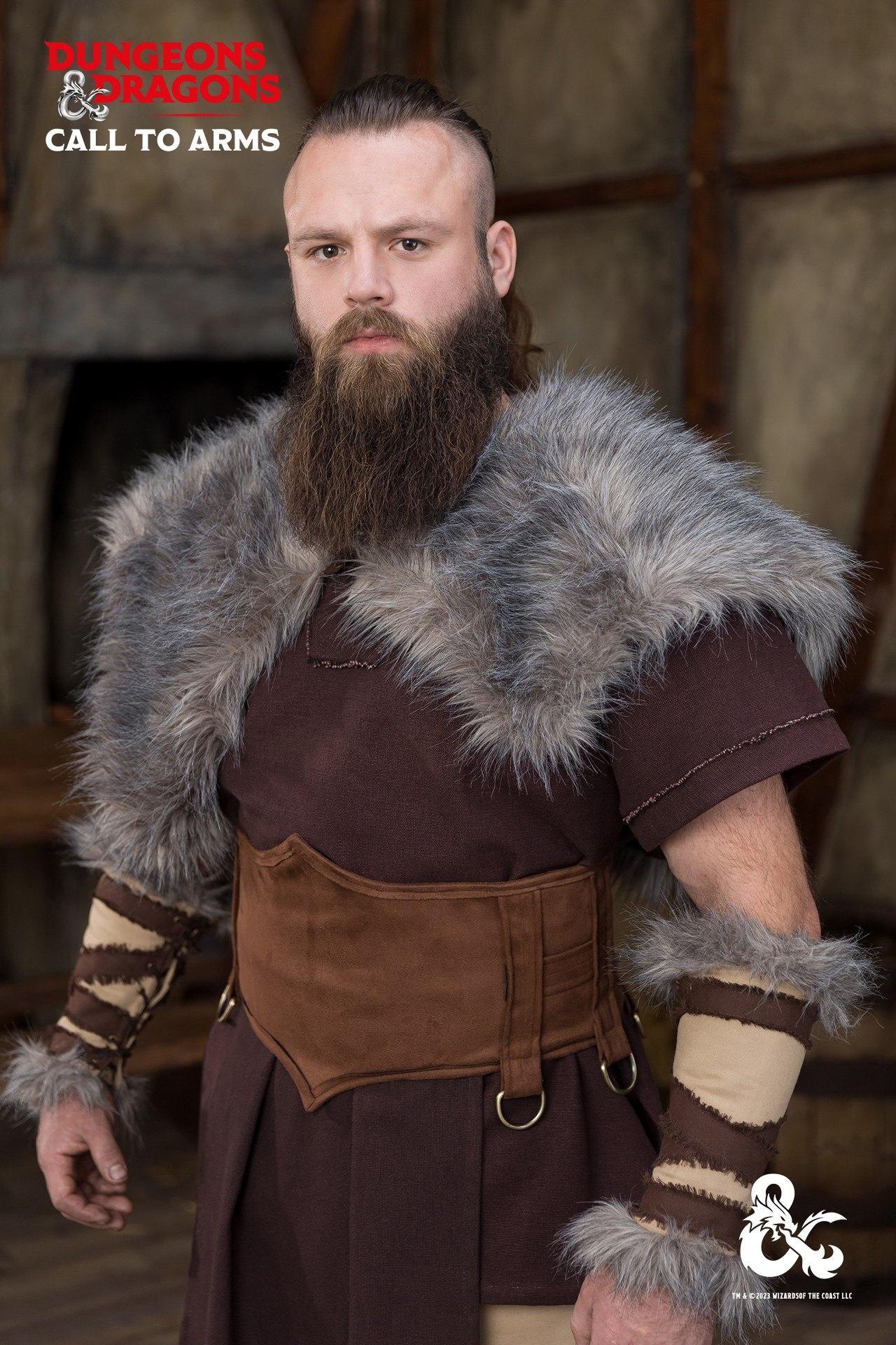 Dungeons & Dragons Barbarian Cape Cloak - Fantasy Roleplay Costume for Cosplay, LARP & D&D Game Nights