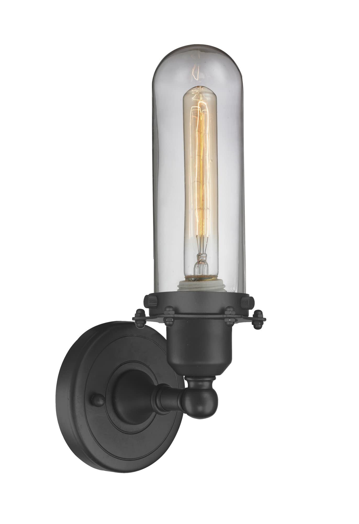 Innovations 900-1W-PC-CE228-PC-CL Centri 1 Light Wall Sconce - Modern Polished Chrome Finish for Bedroom, Hallway & Living Room Lighting - Part of The Austere Collection