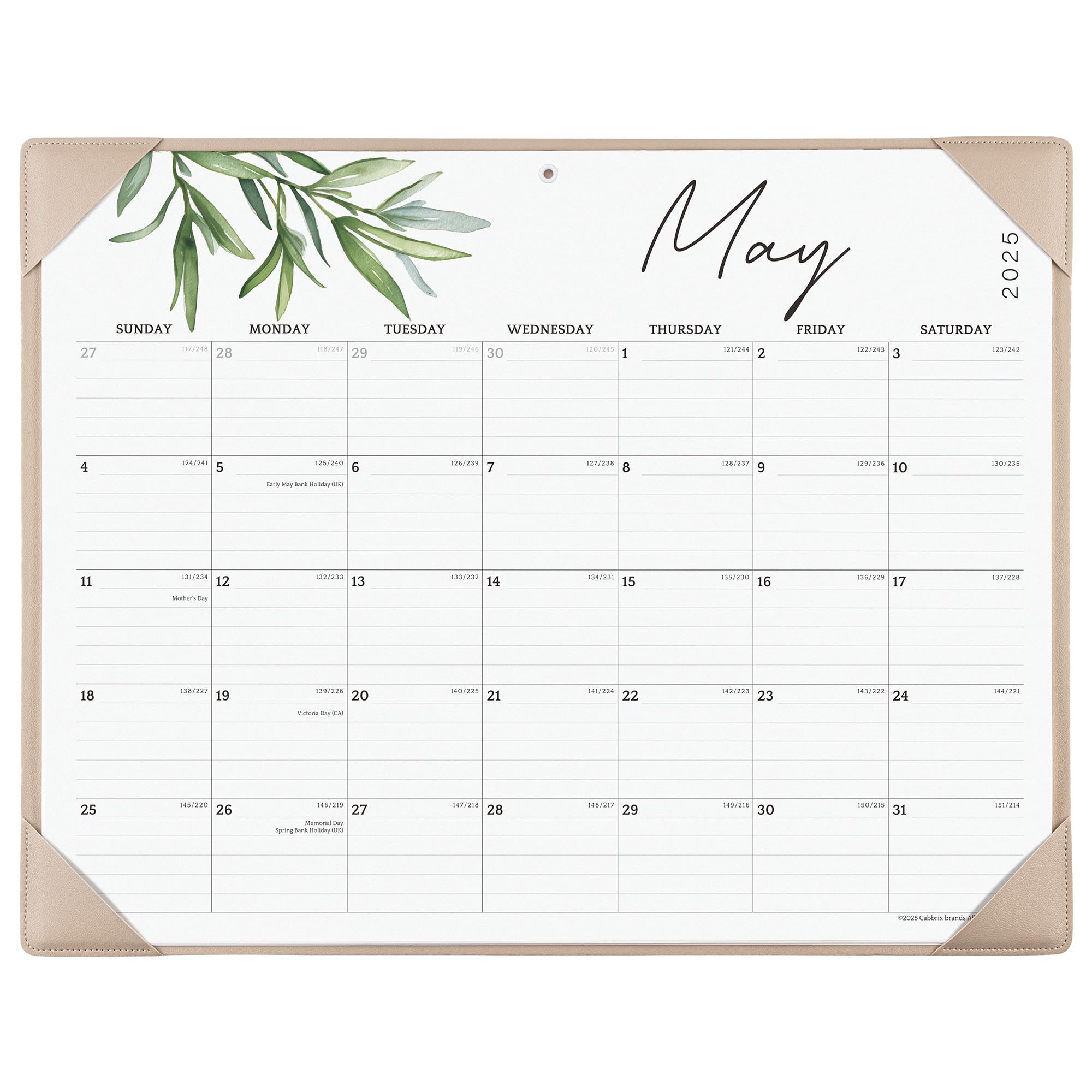 2025-2026 Large Desk Calendar with Desktop Mat - 21