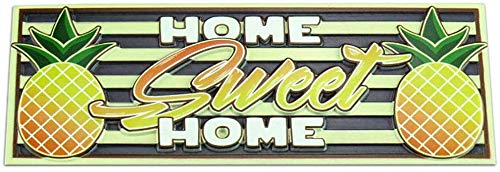 KC Hawaii Wall Table Desk Sign - 'Home Sweet Home' Pineapple Decor for Living Room, Office & Gift Giving