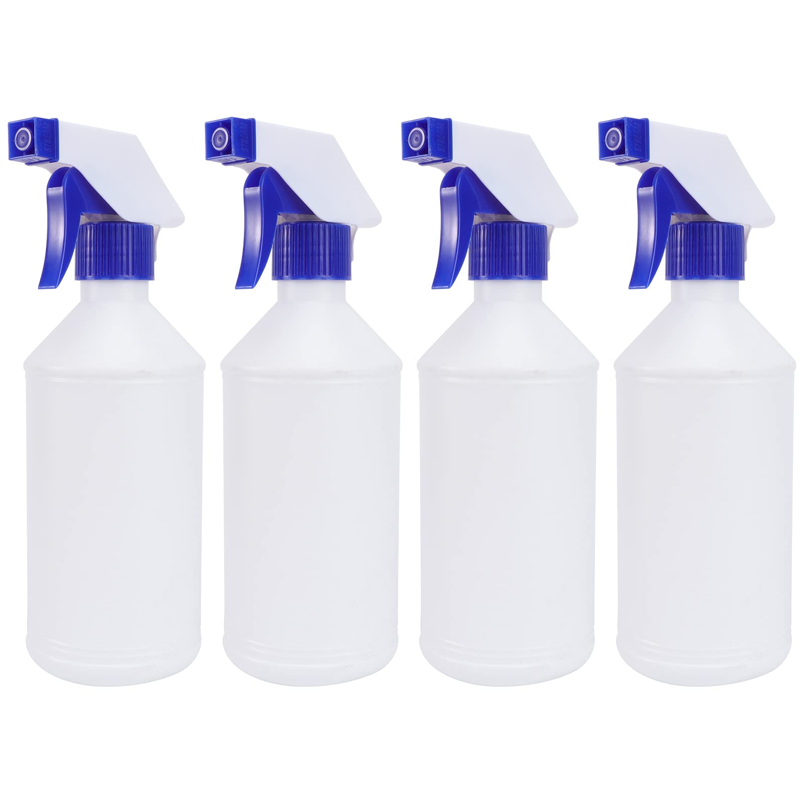 Cabilock 4-Pack 500ml Empty Spray Bottles - Refillable Mist Pump Water Sprayer for Disinfection, Cleaning & Plants (Random Color Nozzles) | Perfect for Home, Office & Garden Use