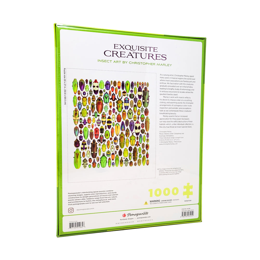 Christopher Marley Exquisite Creatures Insect Art Jigsaw Puzzle - 1000 Piece Nature-Themed Puzzle for Adults, Home Decor & Educational Activity | Perfect for Relaxation, Gift Giving & Classroom Learning