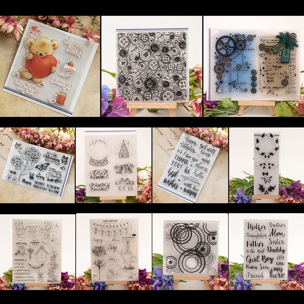Best Wishes Clear Silicone Stamps for Scrapbooking, Card Making, DIY Projects - Perfect for Scrapbook Decor, Embossing, and Album Embellishments