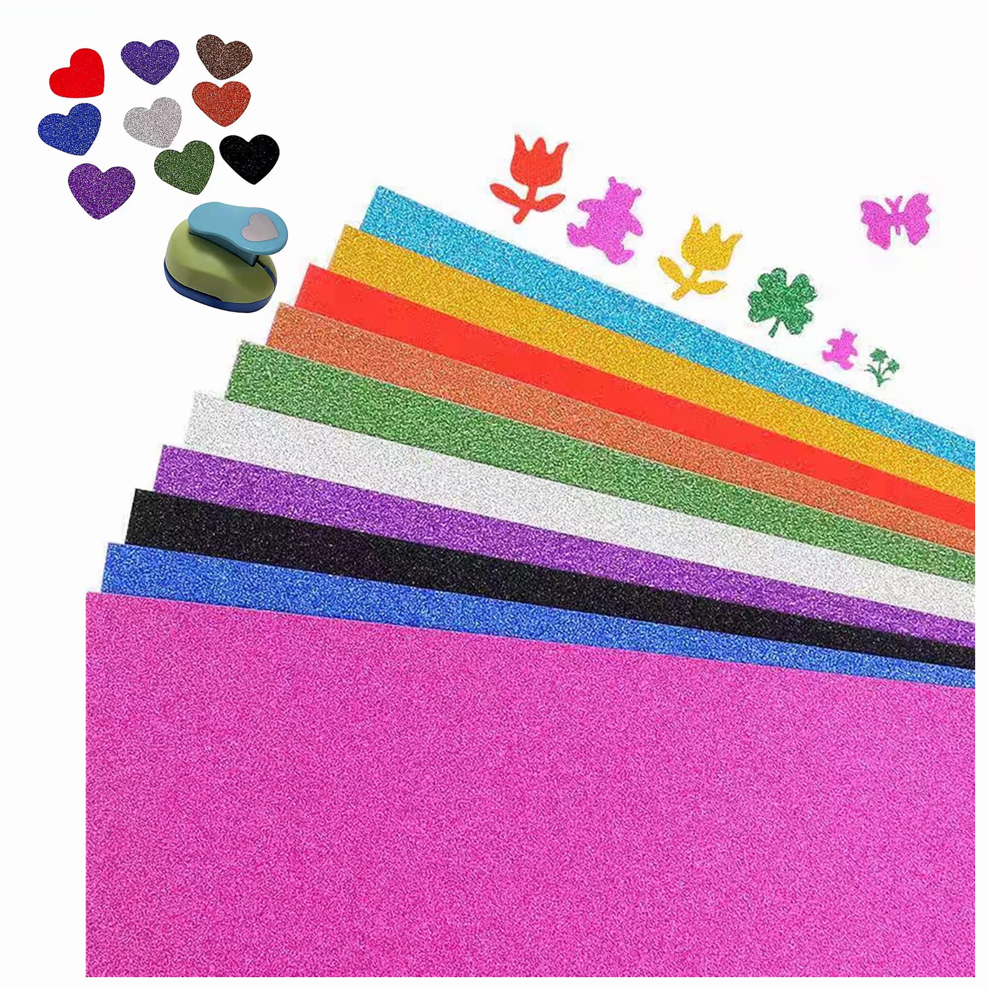 20 Sheets Purple Glitter Cardstock Paper - 250gsm/92lb A4 Sparkly Craft Paper for DIY Greeting Cards, Wedding Invitations, Scrapbooking & Party Decorations - Perfect for Birthday, Anniversary & Holiday Crafts
