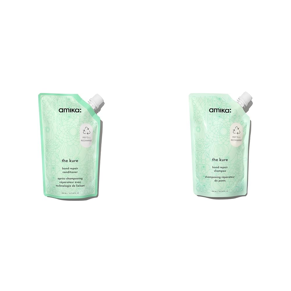 Amika The Kure Bond Repair Conditioner - Sulfate-Free Hair Treatment for Damaged Hair | Deep Conditioning for Color-Treated & Chemically Processed Hair | Salon-Quality Repair at Home