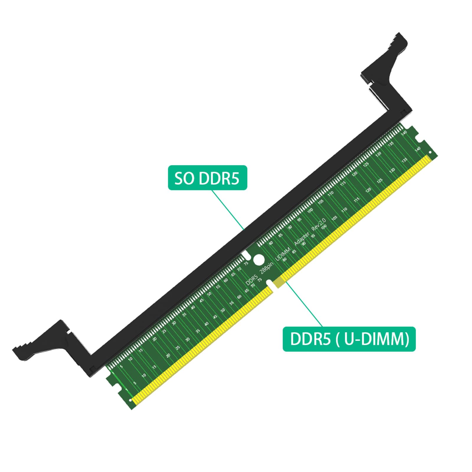 MOIDHSAG DDR5 UDIMM 288-Pin Desktop Memory Module - High-Speed RAM for PC Computers with Test Protection & Card Slot Adapters | Ideal for Gaming, Workstations & PC Upgrades