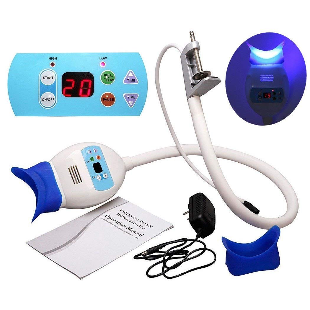 6 LED Teeth Whitening Light Lamp with 2 Goggles - Professional Teeth Bleaching Accelerator for Home Use, Perfect for Smile Brightening Before Events & Daily Oral Care