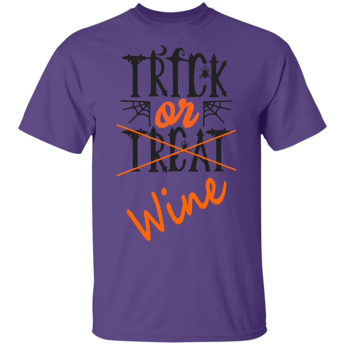 Trick Or Wine Halloween T-Shirt - Ultra Soft Cotton Tee for Women - Funny Wine Lover Gift - Perfect for Halloween Parties & Wine Tasting Events