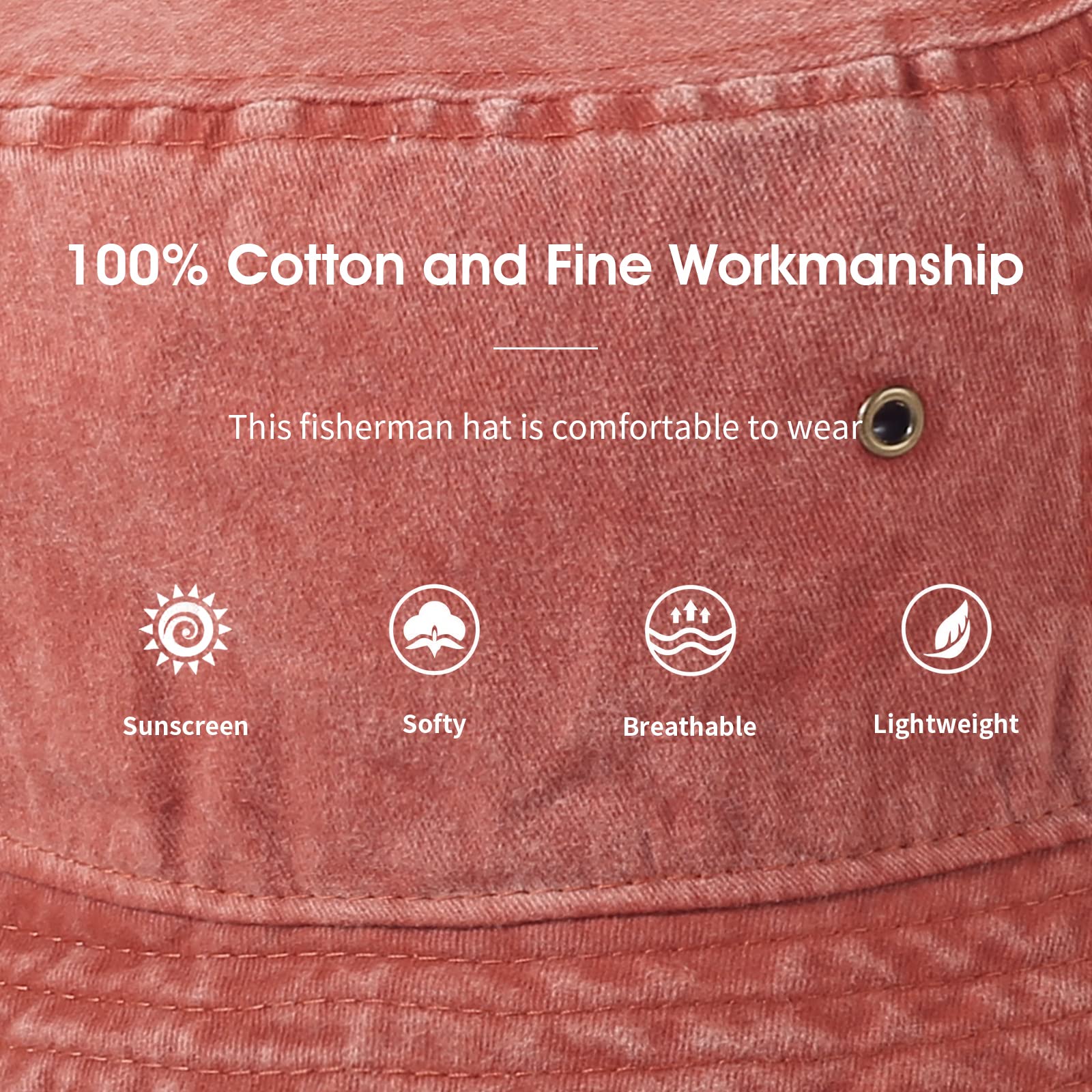 Stylish Unisex Bucket Hat for Women & Men - Breathable Cotton Summer Sun Hat for Travel, Beach, Outdoor & Fishing - Foldable & Packable for Easy Storage - Perfect for Hiking, Camping & Casual Wear