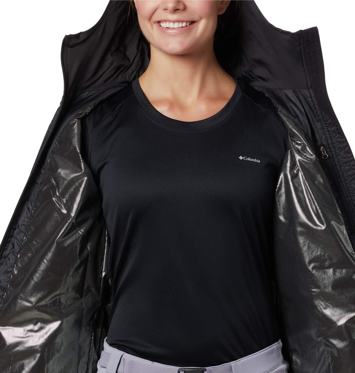 Columbia Women's Mighty Lite Hooded Jacket - Lightweight Water-Resistant Fleece for Hiking, Camping & Outdoor Activities