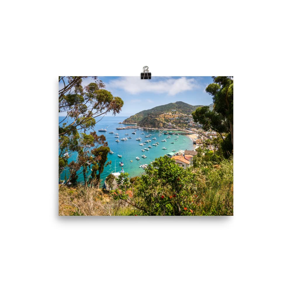 8x10 Inch Catalina Island Wall Art Poster - Unframed Photo Print of Avalon Bay, California | Perfect Gift for Women & Men | Home & Office Decor for Living Room, Bedroom | Coastal Wall Decor for Beach Houses & Vacation Homes