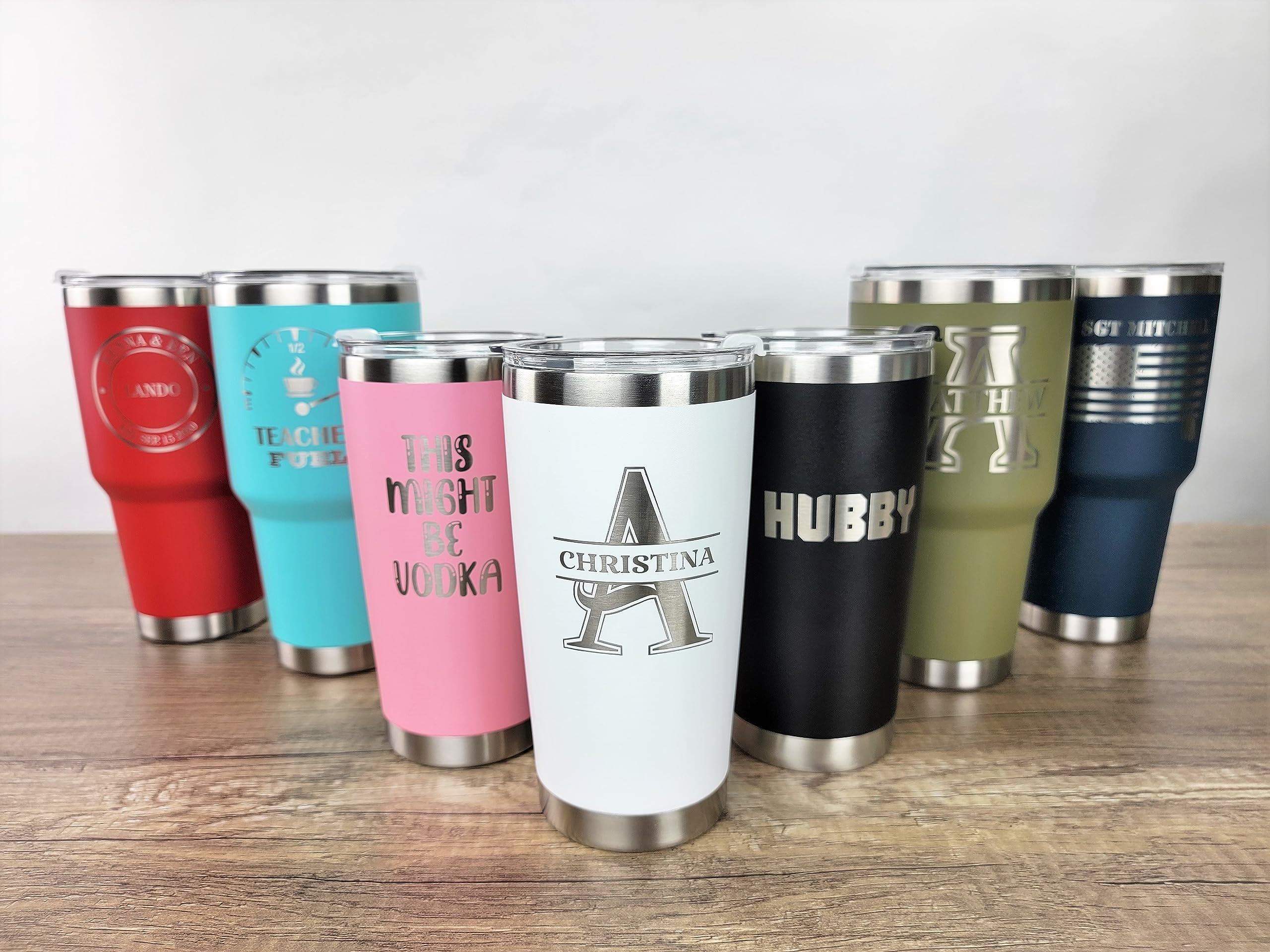 Custom Personalized 20oz Black Insulated Tumbler Cup with Laser Engraving - Perfect for Coffee, Gifts & Outdoor Activities