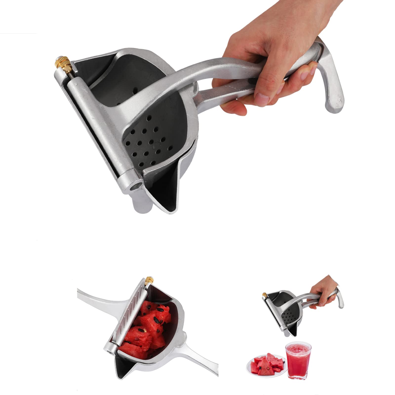 Premium Heavy Duty Aluminum Alloy Lemon Squeezer - Handheld Citrus Press Juicer for Fresh Lemon, Lime & Orange Juice - Perfect for Healthy Drinks, Cocktail Making & Cooking - Compact & Portable for Home, Bar & Outdoor Use