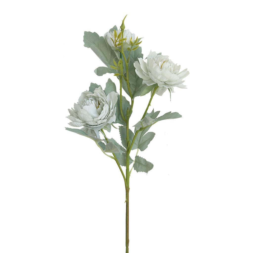 Artificial Peony Flowers - Blue Fake Plastic Flowers for Wedding, Garden & Home Decor - Realistic Silk Peony Roses for Centerpieces, Bouquets & DIY Floral Arrangements