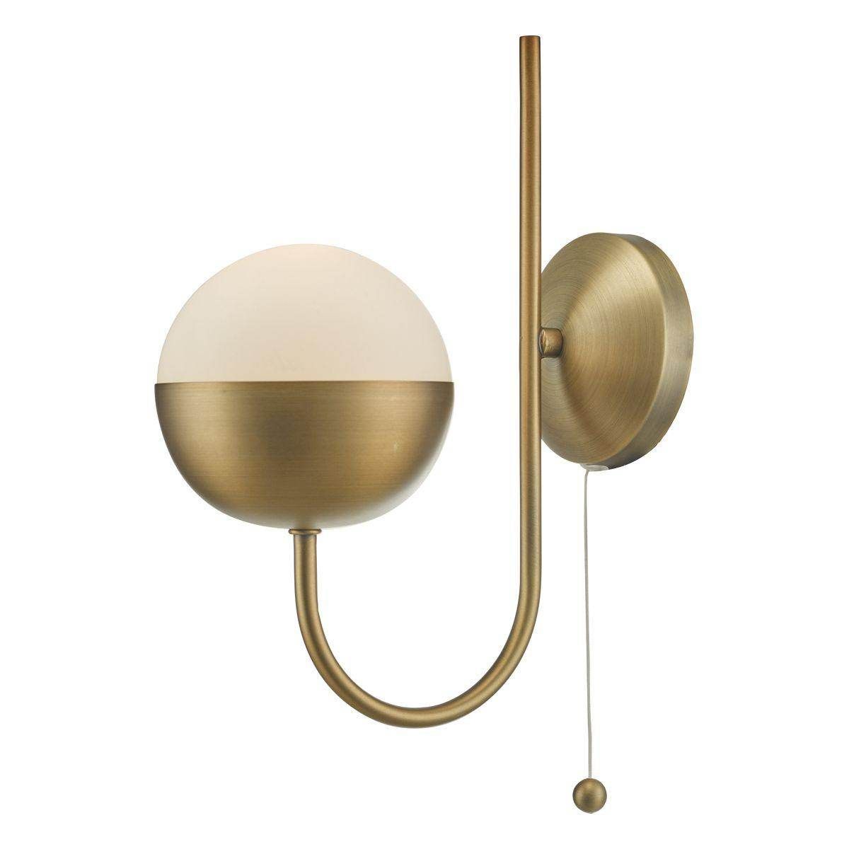 Andre 1 Liter Wall Light in Aged Brass Finish - Vintage Style Sconce for Bedroom, Hallway, and Outdoor Porch Lighting
