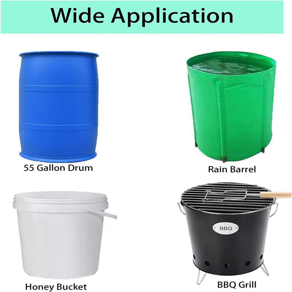 GANAZONO Waterproof Bucket Lid - Durable Trash Can Cover with Lock, Oxford Cloth Storage Tank Cover for Outdoor Barrels, Sofas & Complex Trash Cans (Black) | Perfect for Patio, Garden & RV Storage Protection