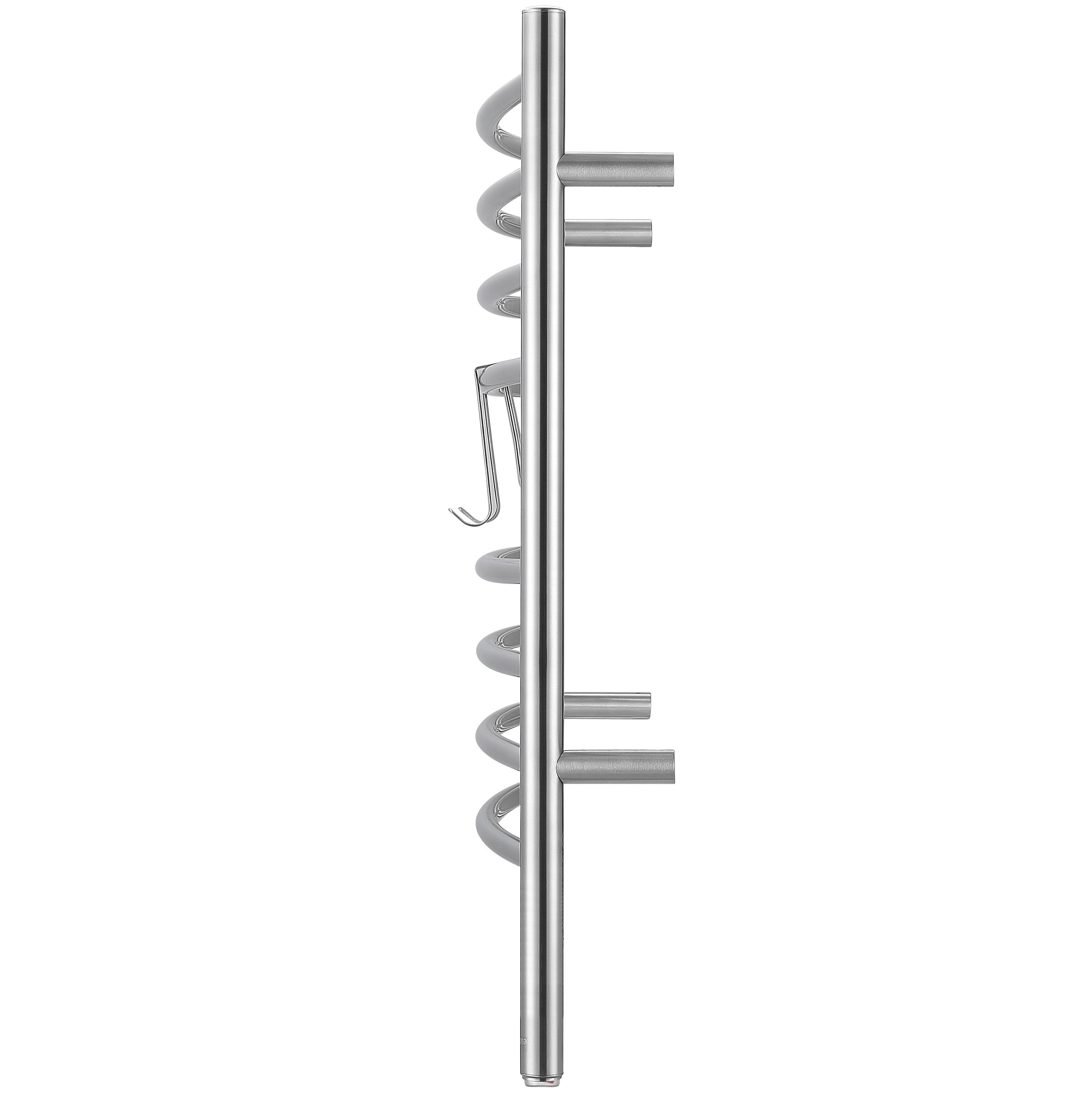 Arezzo OBT 8 Bar Hardwired & Plug-in Stainless Steel Towel Warmer with 2 Adjustable Hooks & Built-in Timer - Perfect for Bathrooms, Spas & Luxury Homes
