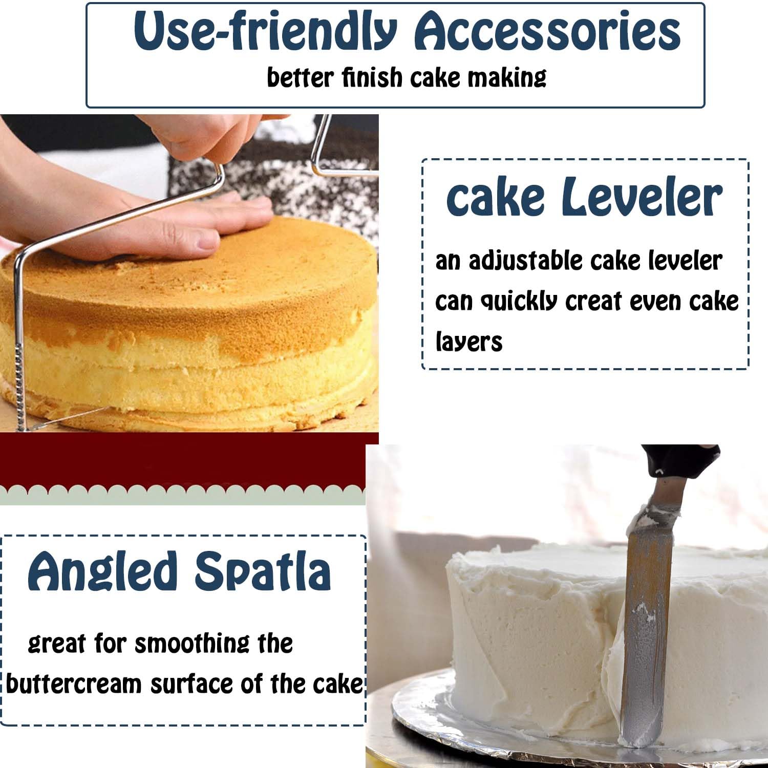 12 Inch Aluminum Alloy Rotating Cake Stand - 360° Revolving Cake Turntable for Baking, Cupcake & Dessert Decorating (35-Piece Set) | Perfect for Home Bakers, Wedding Cakes & Birthday Party Desserts