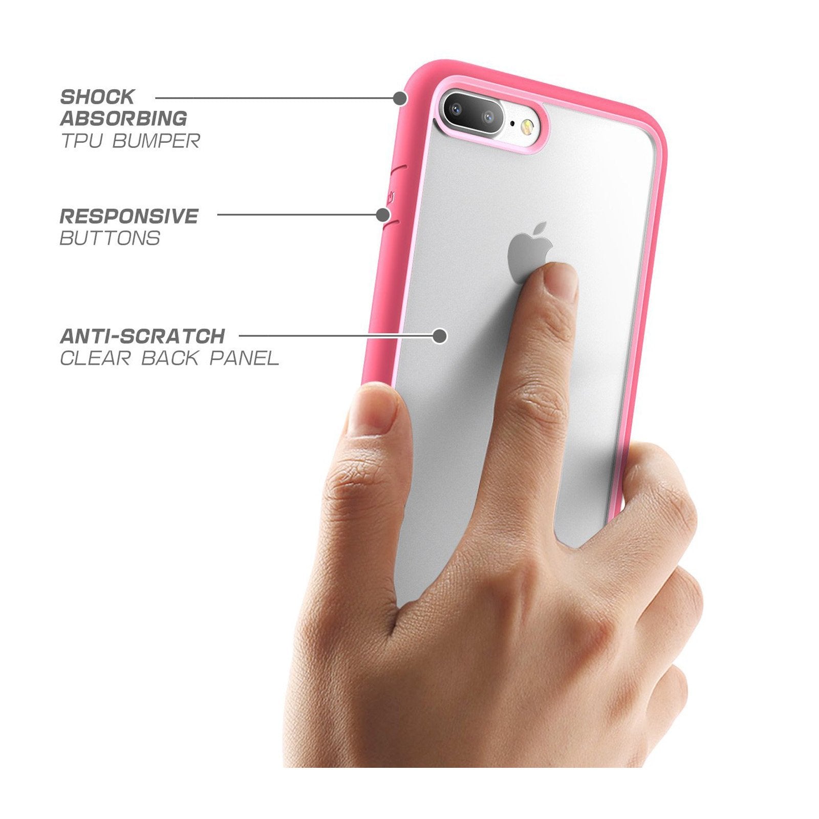 iPhone 7 Plus / 8 Plus Case - Unicorn Beetle Style Pink Protective Cover with Shockproof Design | Perfect for Everyday Use, Travel & Outdoor Activities