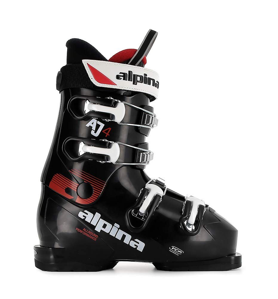 ALPINA AJ4 Junior Ski Boots for Kids - Black Size 22 | Comfortable & Durable Winter Sports Footwear for Snowboarding & Skiing Adventures