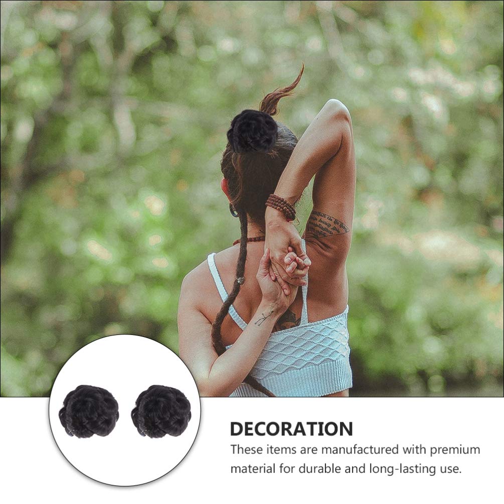 2pcs Flower Hair Bun Clip Set - Hair Updo Clip, Scrunchy Bun Holder, Ponytail Chignon Clip for Women - Perfect for Weddings, Parties, and Everyday Hairstyles