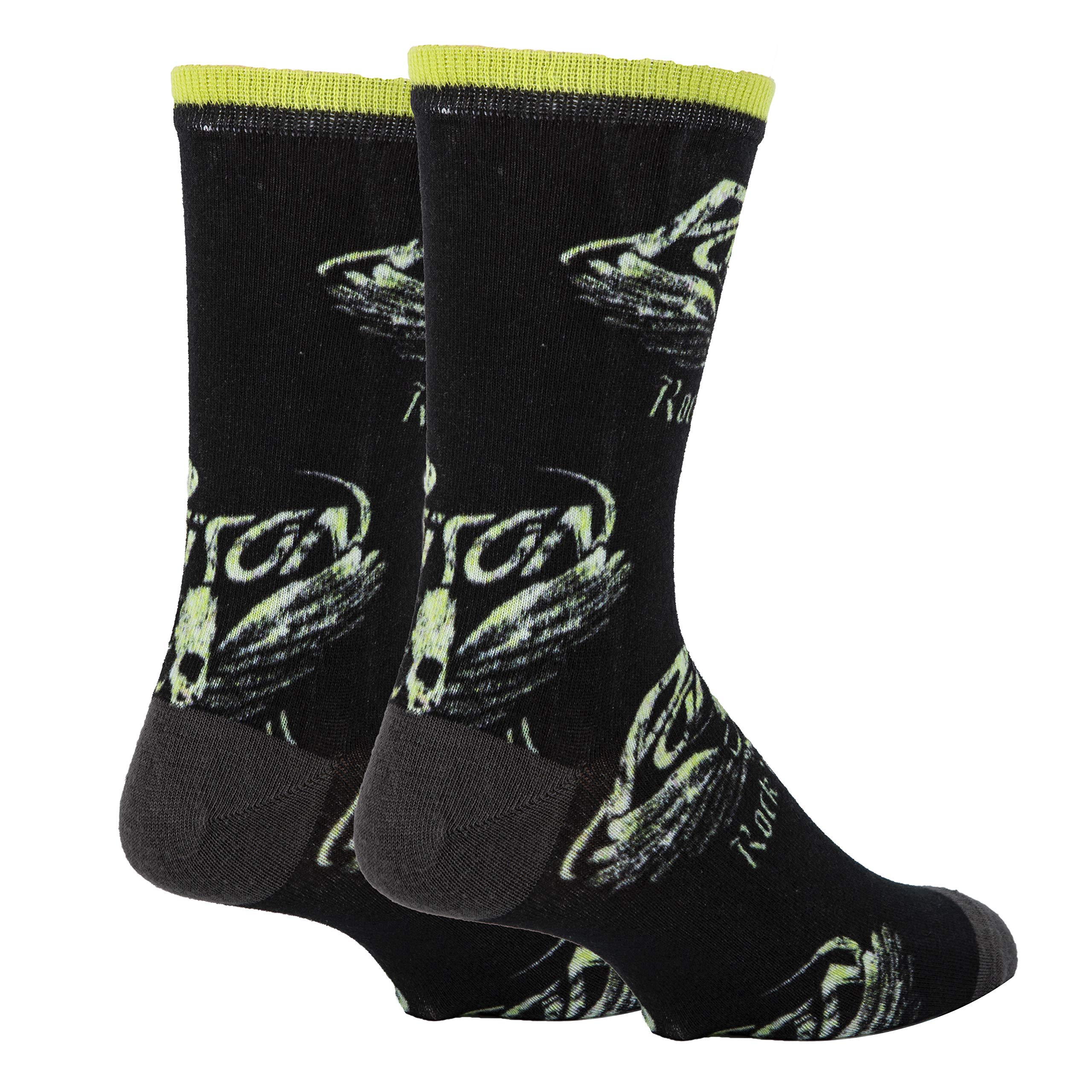 ooohyeah Men's Music Band Novelty Crew Socks - Funny Crazy Cool Socks for Music Lovers - Perfect Gift for Musicians & Concert Goers - Great for Casual Wear, Gifts & Music Themed Parties