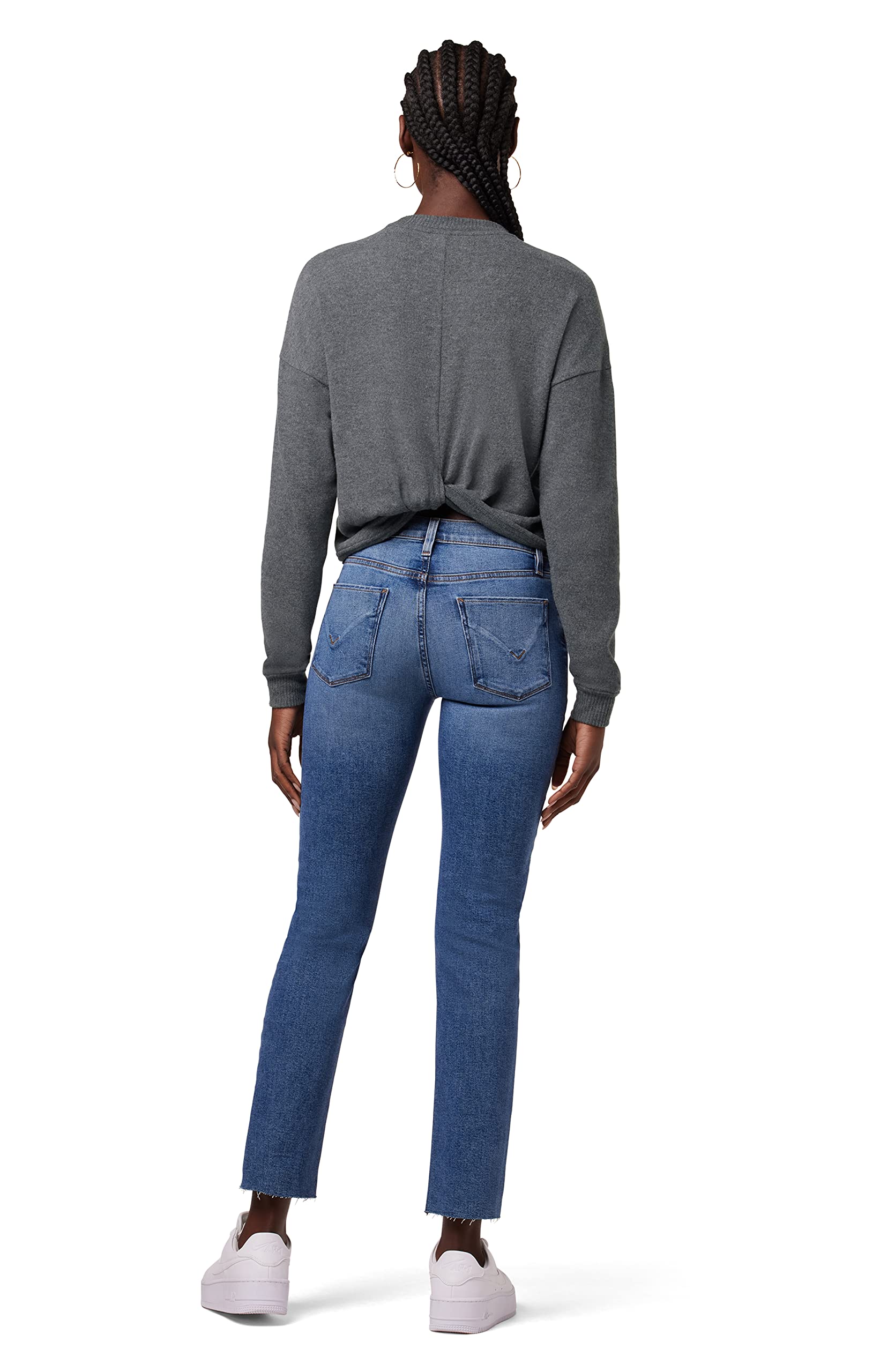 HUDSON Women's Long Sleeve Twist Back Sweatshirt - Comfortable Casual Pullover for Fall & Winter | Perfect for Workouts, Lounging & Streetwear Fashion
