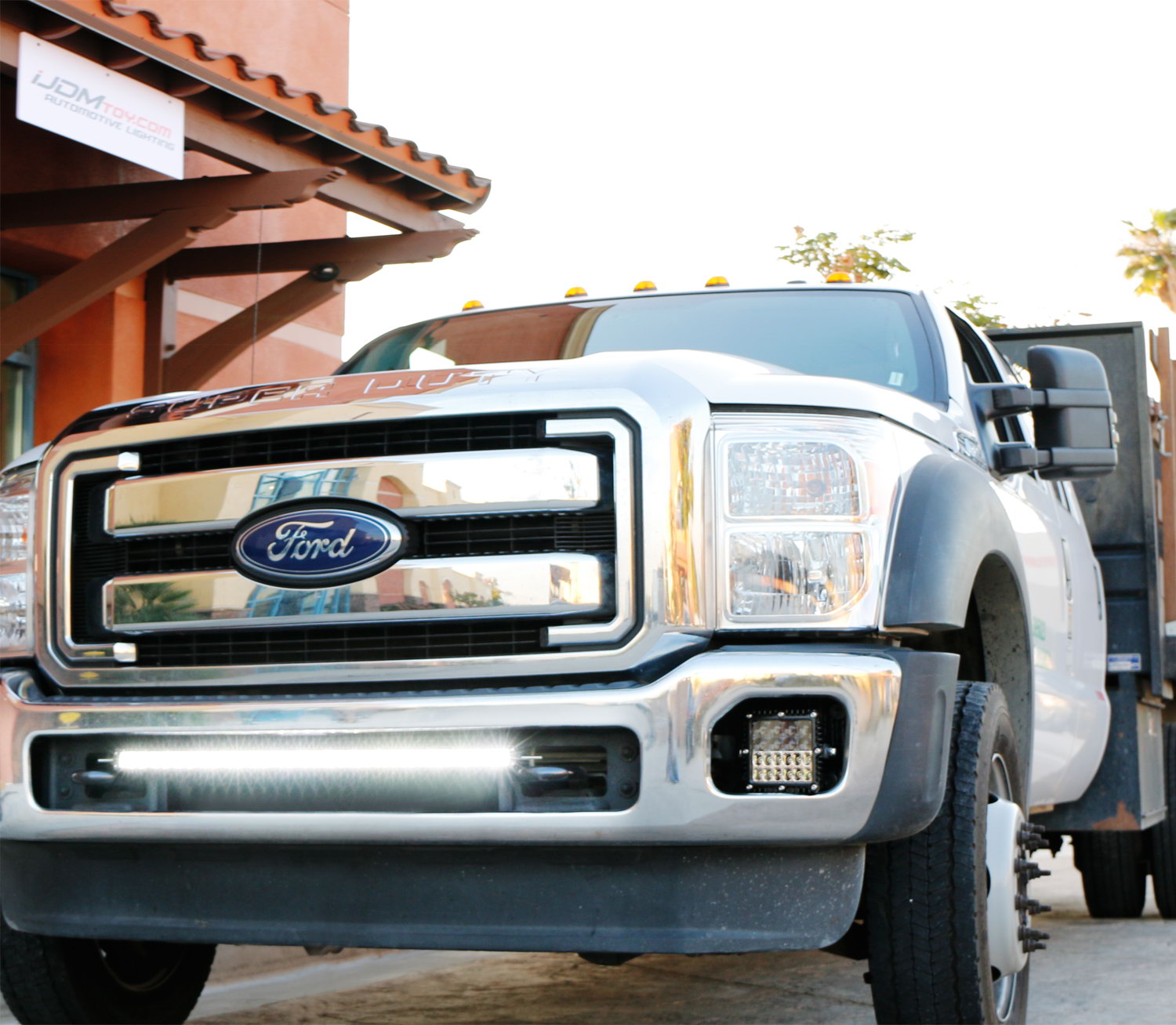 150W 30-Inch CREE LED Light Bar with Lower Bumper Bracket & Wiring Harness for 2011-2016 Ford F250 F350 Trucks - Off-Road, Fog, Work Light for Night Driving & Outdoor Adventures