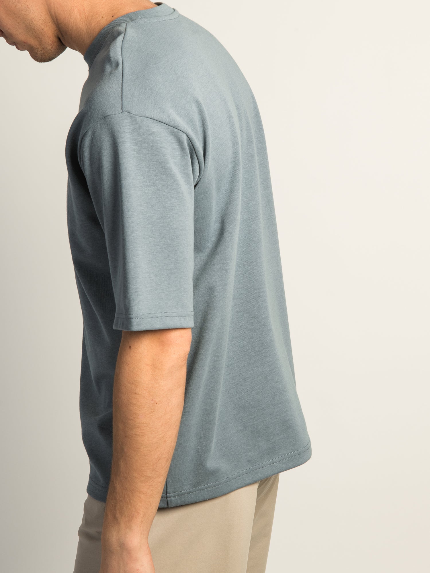 BOXY FIT T-Shirt for Women - Soft Cotton Relaxed Fit Tee - Steel Grey - Casual Everyday Wear & Layering