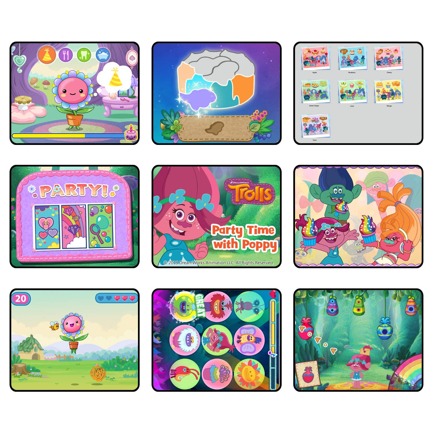 LeapFrog RockIt Twist Dual Game Pack - Trolls Party Time & Cookie's Sweet Treats Educational Learning Games for Kids | Interactive STEM Toy for Preschool & Kindergarten Classroom Activities
