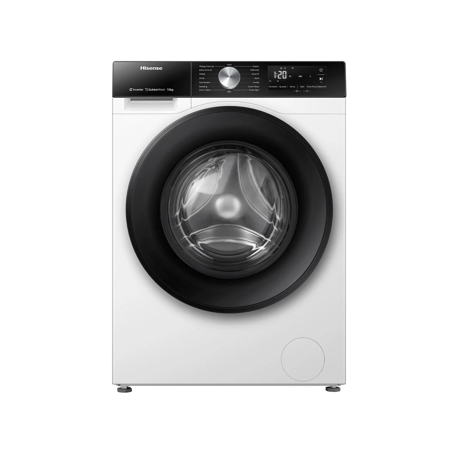 Hisense HWFS7514S 7.5kg Front Load Washing Machine - Energy Efficient, Quiet Operation with 3 Year Warranty - Perfect for Apartments, Small Homes & Laundry Rooms