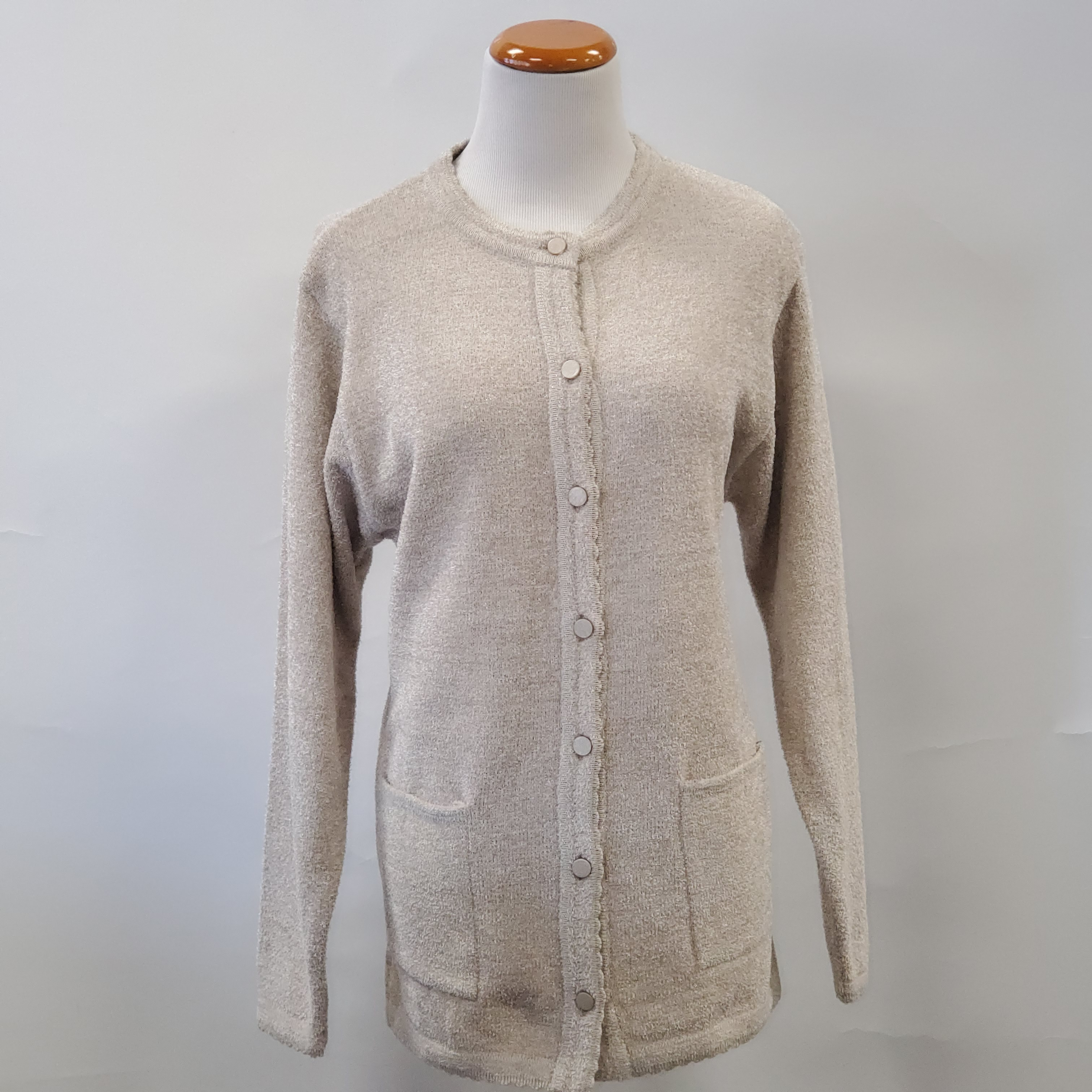 Women's Soft Chenille Button-Up Cardigan Sweater - Cozy Knit Pullover for Fall & Winter, Casual Office Wear & Lounge Outfits
