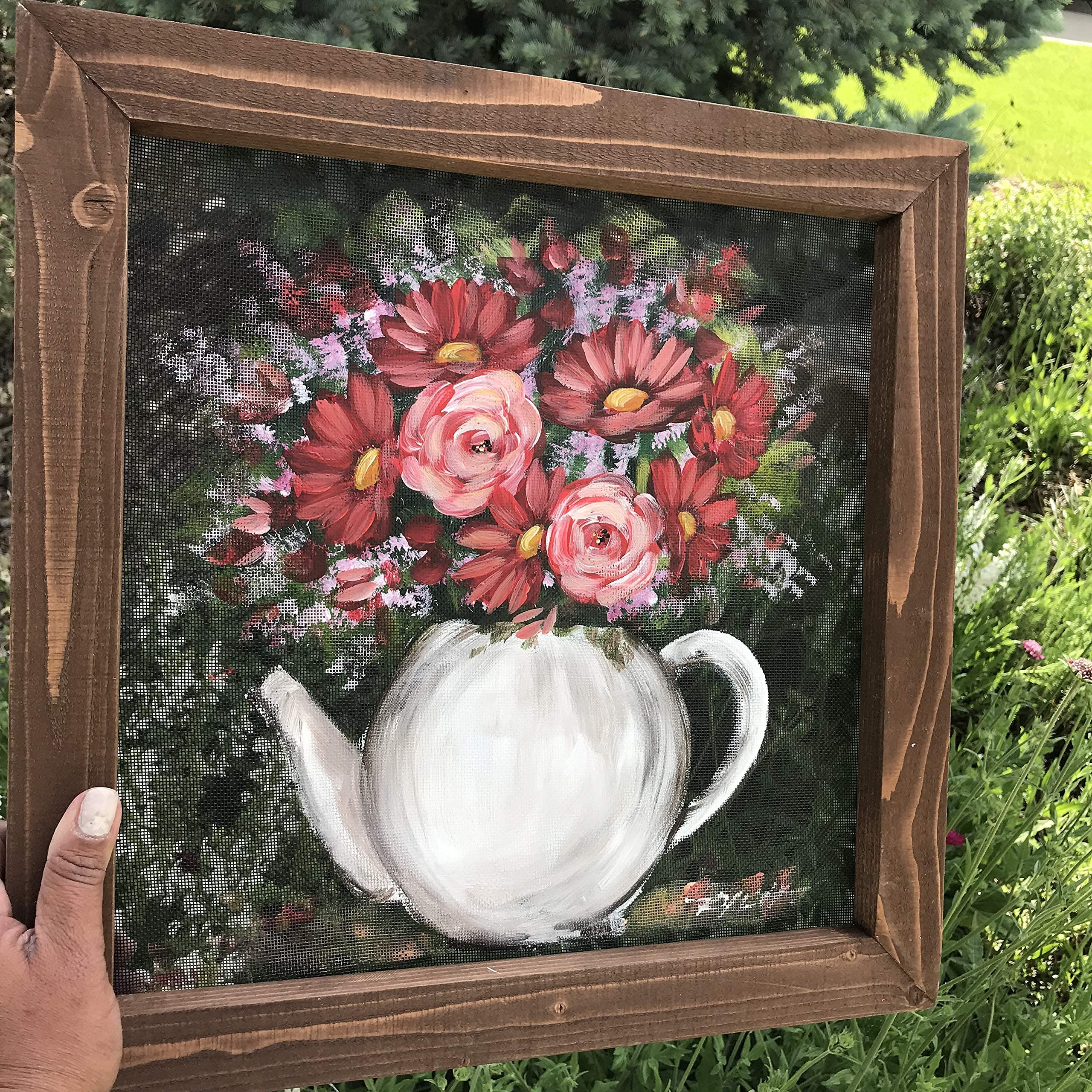 Floral Farmhouse Tea Pot - Elegant Ceramic Teapot for Loose Leaf & Herbal Tea - Perfect for Afternoon Tea, Kitchen Decor & Gift Giving