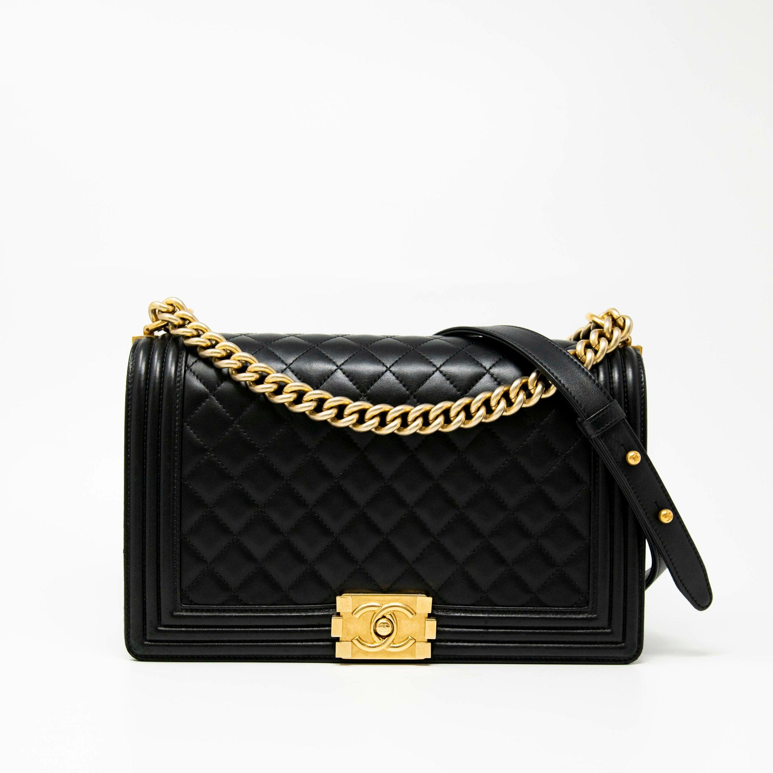 Chanel Black Large Boy Bag - Luxury Designer Handbag for Women | Perfect for Evening Parties, Work & Special Occasions