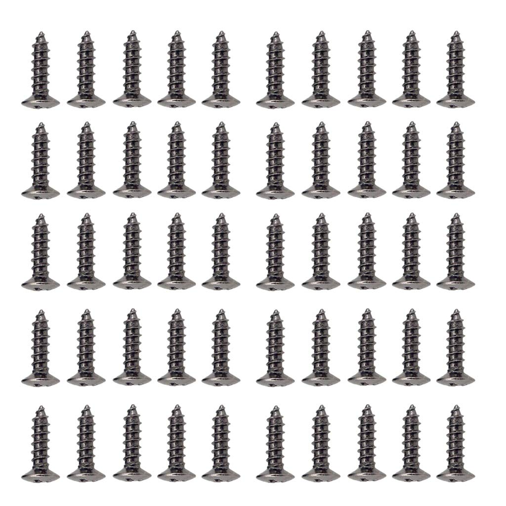 50 Pack Guitar Bass Pickguard Screws for ST Squier SQ - Premium Replacement Guitar Parts for DIY Repair & Maintenance - Perfect for Electric Guitar Upgrades and Custom Builds