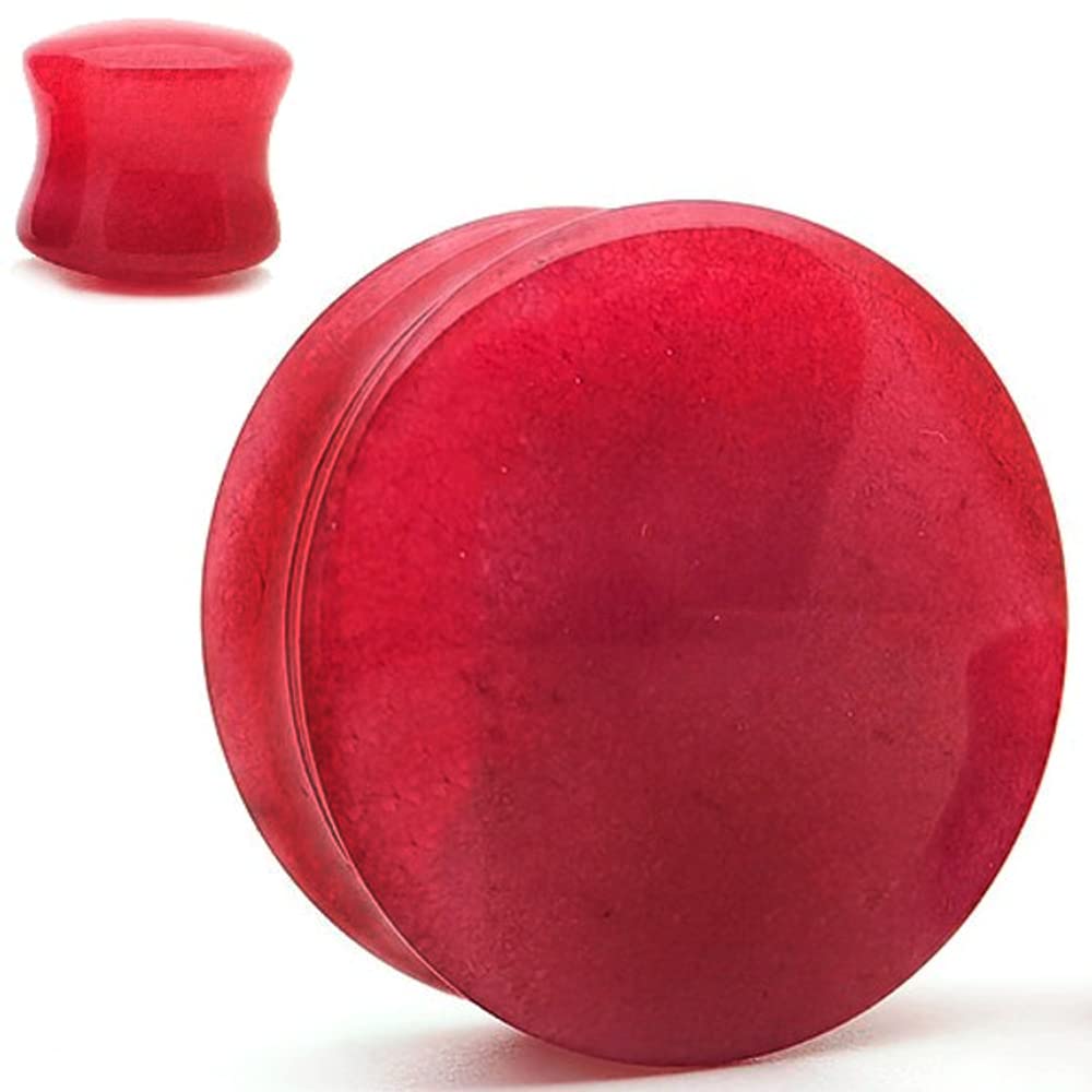 Natural Red Agate Stone Ear Gauges - Handmade Stretching Plugs for Ear Piercing - Perfect for Body Jewelry & Boho Fashion Accessories