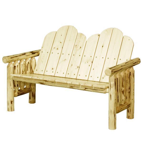 Montana Woodworks Glacier Country Solid Wood Deck Bench - Outdoor Patio Garden Seating for Backyard, Porch, and Poolside Relaxation