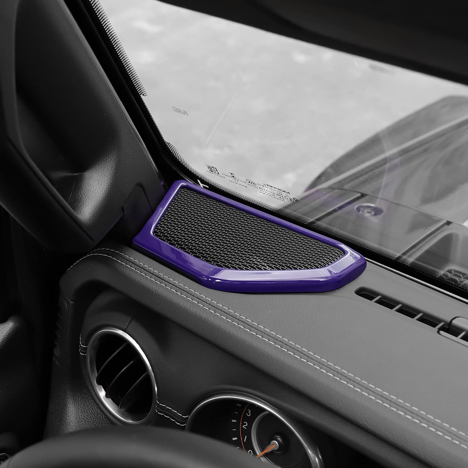 RT-TCZ A Pillar Speaker Trim Cover Ring - Interior Accessories for Jeep Wrangler JL JLU & Gladiator JT 2018-2022 - Purple Decorative Upgrade - Perfect for Off-Roading & Custom Car Styling