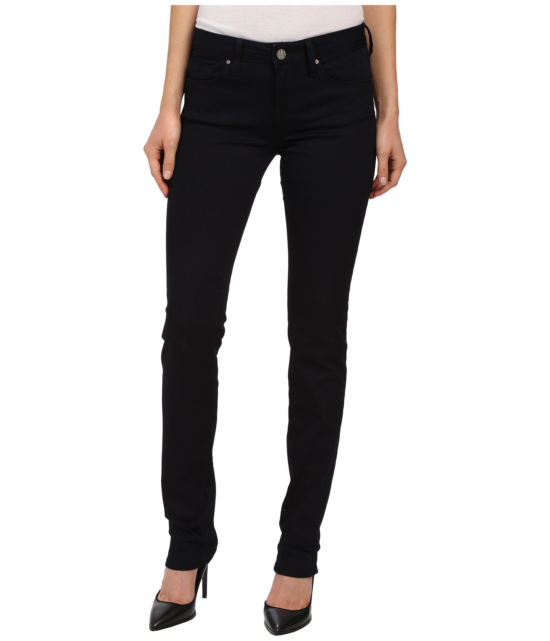 Mavi Women's Kerry Mid Rise Straight Leg Jeans - Comfortable Stretch Denim Pants for Casual Wear & Everyday Outfits
