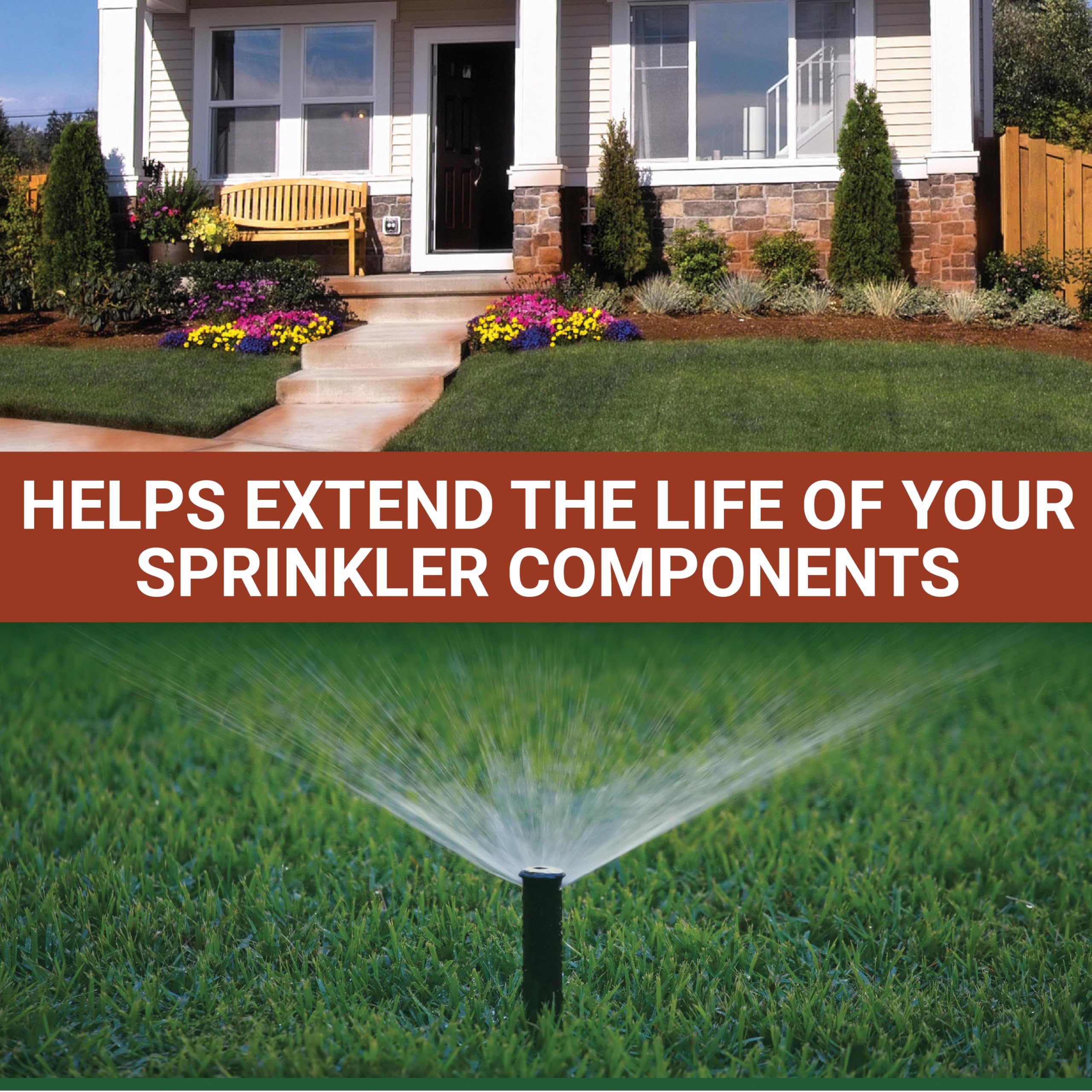 Rid-O-Rust Outdoor Rust Preventer Concentrate - 64 fl oz (4-Pack) | Prevents Rust Stains from Irrigation Water | Ideal for Lawn Sprinklers, Garden Tools & Metal Fences