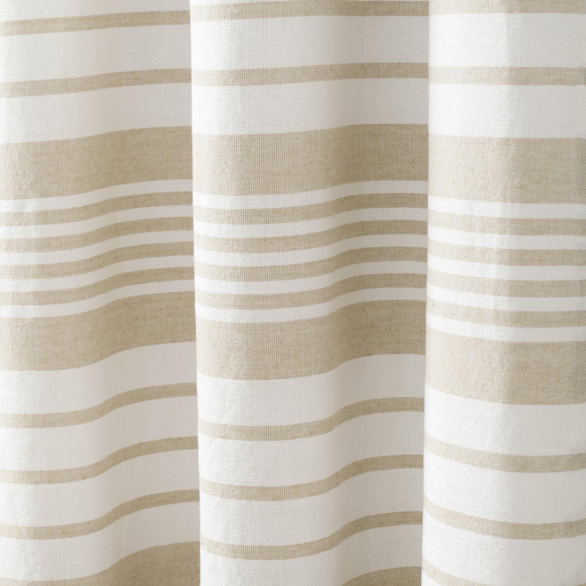 Nantucket Yarn Dyed Tassel Fringe Window Curtain Panel Set - Coastal Style Sheer Drapes for Living Room, Bedroom & Kitchen - Light Filtering & Privacy Window Treatments